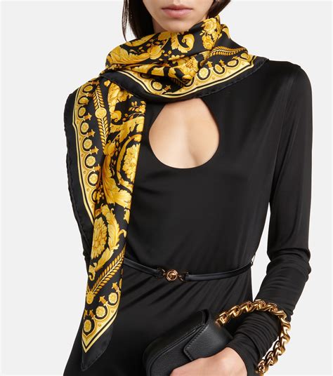 versace satin scarf|cheap Versace scarf.